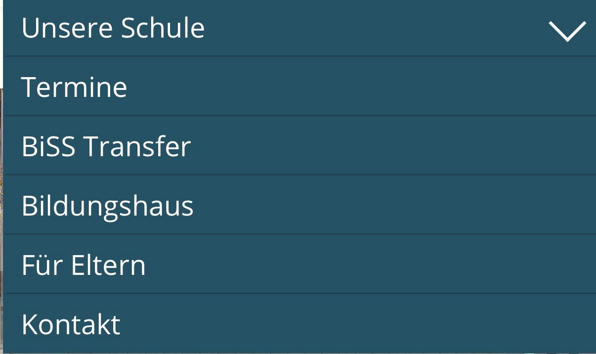 Hauptmenü auf dem Handy